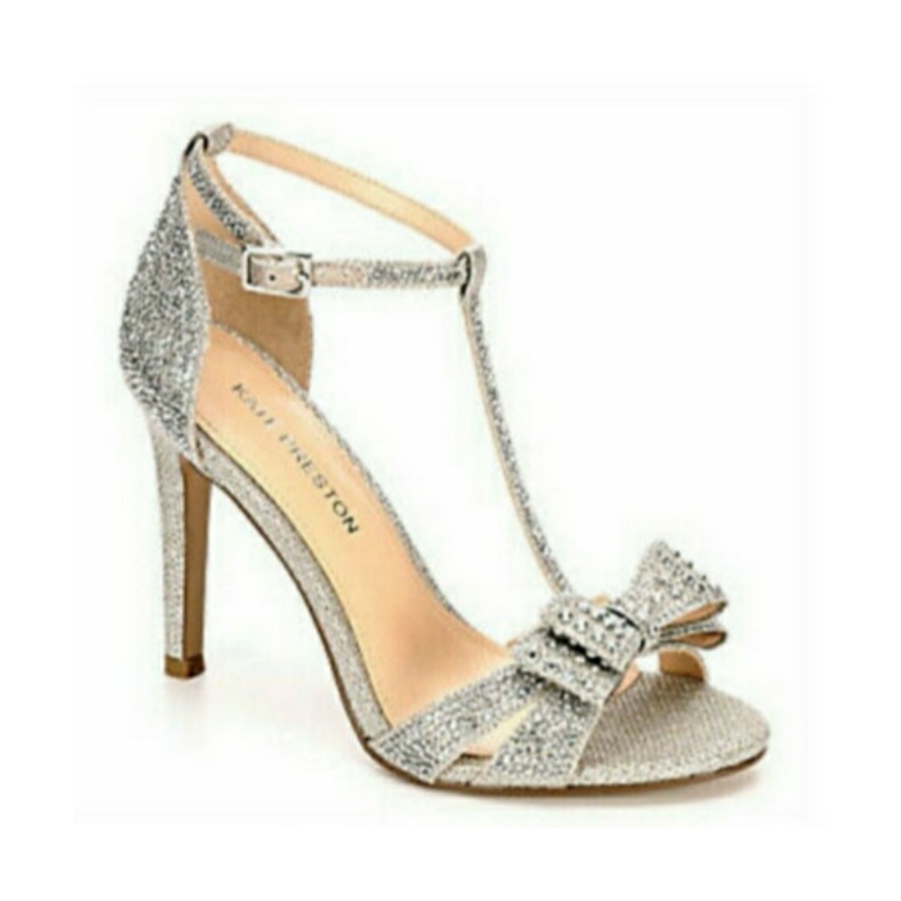 Kate Preston Lula Rhinestone Bow Ankle Sandal - Picture 1 of 16